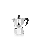 Bialetti - Moka Express: Ikonische Espressomaschine für die Herdplatte, macht echten Italienischen Kaffee, Moka-Kanne 3 Tassen (130ml), Aluminium, Silb
