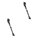 Supvox 2st Fahrradständer Stand Dirtbike Einseitig Pedale Straße Steht Gestell Zweibeinständer Griffe Sattel Auto Anschlüsse Im Freien Quad Vorderer Gepäckträger Black Aluminiumlegierung