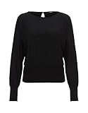 OPUS Damen Langarmshirt | Boxy Shirt SONNU Loose aus ECOVERO™ Viskose Mix Black, M