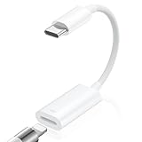 AXFEE USB C auf Light-ning Kopfhörer Adapter, Typ C auf Light-ning Audio Adapter für i-Phone 15 i-Pad Air i-Pad Mini 6 MacBook, Galaxy S22 ULT, 3-in-1 Lade/Datenübertragungs/Audio Adap