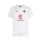 A.C. Milan Unisex Kinder Maglia Prematch Fußball-und Trainings-Trikot, offizielles Produkt für Jungen, Weiß, 6 J