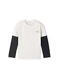 TOM TAILOR Jungen Kinder 2-in-1 Oversize Longsleeve, 12906 - Wool White, 104/110