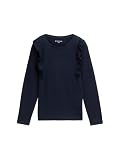 TOM TAILOR Mädchen Kinder Langarmshirt mit Volant, 10668 - Sky Captain Blue, 104/110