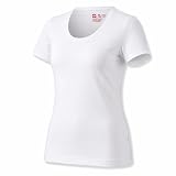 Engelbert Strauss Damen T-Shirt e.s. Cotton Stretch – elastisches Baumwollshirt mit Rundhals, atmungsaktiv & weich (DE/NL/SE/PL, Alphanumerisch, XL, Regular, Regular, weiß)