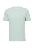 T-Shirt mit Flammgarnstruktur und Logo-Print ozeangrün XL