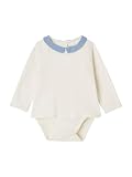 Vertbaudet Baby Shirtbody mit süßem Kragen, personalisierbar Oeko-Tex wollweiß 74
