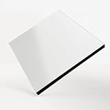 Aluverbundplatte 3-6 mm Aluminium Verbund Platte Weiß Zuschnitt Materialstärke und Größe Wählbar (6mm, 800 x 1200 mm)