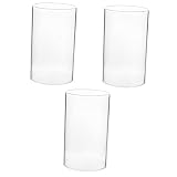 HOMSFOU 3 Stück Liefert Ersatz-Kerzenhalter Mit Ende In Mitte X Zoll Hochzeit Hohe Zylinder Kerzenhalter Dekoration Kerzendekor Xx cm cm Gläser Schornsteinrohre G