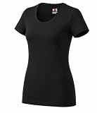 Engelbert Strauss Damen T-Shirt e.s. Cotton Stretch – elastisches Baumwollshirt mit Rundhals, atmungsaktiv & weich (DE/NL/SE/PL, Alphanumerisch, L, Regular, Regular, schwarz)