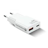 everActive GaN Ladegerät Super Slim, 2-Port Netzteil mit USB-C PD 30W & USB QC 3.0, kompakt & schnell Model: SC-380Q