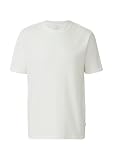 Gewaschenes T-Shirt mit Flammgarnstruktur Creme XL