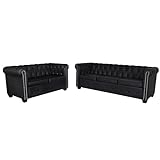 vidaXL Chesterfield Sofa Couch 2-& 3-Sitzer Kunstleder Wohnmöbel Polsterg