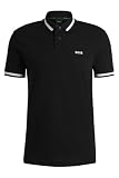 BOSS Herren Pio IN Poloshirt aus Baumwoll-Piqué mit Kontrast-Details Schwarz001 L