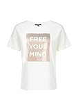 T-Shirt mit Frontprint im Boxy Cut weiß 32