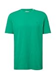 T-Shirt mit Flammgarnstruktur und Logo-Print grün XXL