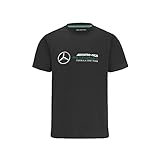 MERCEDES AMG PETRONAS Formula One Team - Offizielle Formel 1 Merchandise Kollektion - Großes Logo-T-Shirt - Schwarz - Herren - L
