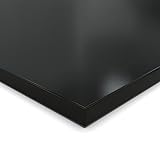 19mm Spanplatte Zuschnitt schwarz melaminharzbeschichtet Länge bis 200cm Dekorplatten Zuschnitte mit Umleimer Auswahl: 40 x 120 cm (ABS Kante komplett)