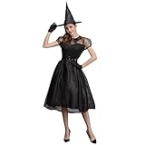 Hexenkostüm Frauen Halloween Cosplay Vampir Kostüm Mittelalter Gothic Kleider Vintage Punk Kleid für Maskerade Party
