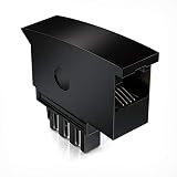 deleyCON Telefon Adapter TAE-F auf RJ11 Buchse 6P4C - Kabeladapter Telefonadapter für Router - Schw