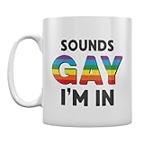 Tasse mit der Aufschrift 'I'm Gay Rainbow Heat Change Mug', lustige, unhöfliche Tasse, lustige Kaffeetasse, Geschenkidee für Gag, perfekte lustige Tasse fü
