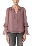 Comma Strukturierte Chiffonbluse mit femininen V