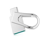 RAOYI USB C Stick 128GB Mini, USB 3.0 & Type C 2-IN-1 OTG Flash Laufwerk,Dual USB C Speicherstick Metall Wasserdicht für iPhone 15 Smartphone Android Windows Mac OS, Silb