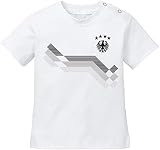 EZYshirt® WM & EM Deutschland Baby T-Shirt mit Wunschname & Wunschnummer | Bio Baumw