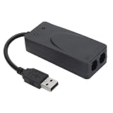 USB 2.0 Faxmodem, externes V.90 56K Dial Up USB Analog Fax Modem, USB auf Telefonbuchse, RJ11 Ports unterstützt Anrufer-ID, Computer, Laptop, Fax-Modem für Linux