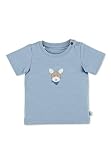 Sterntaler Unisex Baby Gots Kurzarm-shirt Esel Emmi T-Shirt, Hellblau, 56 EU