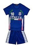 Fashion Boy Fussball Fan Set Italia, Italien, Trikot + Shorts, in Blau, Gr. 122, JS75.8