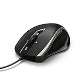 Hama Optische Maus „Torino“ (1,8m Kabel, USB, bis 1200 dpi, Browser-Tasten, programmierbar, 4-Wege-Scrollrad) PC/Laptop/Computer-Maus, Notebook Mouse schw