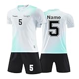 PULASSI Deutschland-Feier-Trikot,Personalisiertes Fussball Trikot Kinder Erwachsene Shirt & Shorts Set mit GRATIS Nummer Name Team Logo Fußball Trik