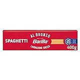 Barilla Pasta Al Bronzo Spaghetti mit Bronze-Matrizen geformt, für intensive Rauheit, 100% hochwertiger Hartweizen, 400g