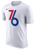 Nike Herren City Edition Philadelphia 76ers Logo T-Shirt, Weiss/opulenter Garten, L