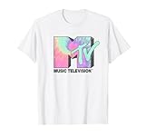 MTV Klassisches Neon Tie-Dye Logo T-Shirt, S, Halbarm, H