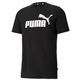 PUMA Herren Ess Logo Tee T shirt, Puma Black, 4XL EU