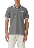 s.Oliver Piqué-Poloshirt mit Kontrastdetails und Logo grau 3XL