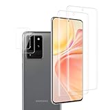 VideoSecu 2+2 Stück für Panzerglas für Samsung Galaxy S20 Ultra Kamera Schutzfolie, 9H Härte Blasenfreie Gehärtetes Glas Displayschutzfolie - 100% Touchgenauigkeit, Kratzfest, Vollständige Abdeckung