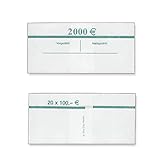 Banderolen für Euro Geldscheine je 50x (100 € Banderole) Geldbanderole Papier für Geldbündel Fassungsvermögen je 20 S