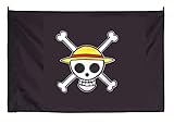 Multiculture Flagge mit Strohhut-Bande Wappen Strohhut Piraten Piratenb