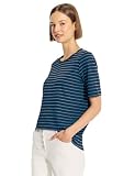 CECIL Damen B321114 Gestreiftes T-Shirt, Dark Petrol Blue, XS EU