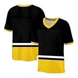 Personalisiertes American FootballTrikot Custom Football Jersey Personalized Bedruckt Team Name & Number Sporttops für Männer Frauen Jugend Unisex Schnelltrocknend Atmungsaktiv T-Shirt(#A 12)