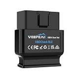 Veepeak OBDCheck BLE Bluetooth OBD II Diagnosegerät Auto Diagnose Codeleser Scanner kompatibel mit iOS UND