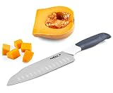 Zyliss E920212 Comfort Santoku Messer, Japanischer Edelstahl, Dunkelgrauer/weißer Griff, Küchenmesser, Spülmaschinenfest, 5 Jahre G