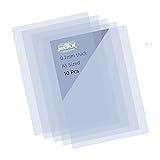 QBIX Mylar-Blätter - 10 Stück Kunststoff-Schablonenblätter - 0,2 mm transparente A5-Blätter - DIY-Schablonenkunstblatt zum Schneiden von DIY-Schab