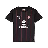 A.C. Milan Unisex Kinder Maglia Prematch Fußball-und Trainings-Trikot, offizielles Produkt für Jungen, Schwarz, 16 J