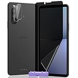 AnnhanT Schutzfolie für Sony Xperia 10 V Sichtschut Weich TPU Folie 1 Stück + für Xperia 10 V Panzer Schutz Glas Kameraschutz 2 Stück - Anti-Spy Displayschutz Einfache Montage für Xperia 10 V