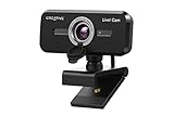 Creative Live! Cam Sync 1080p V2 Full HD-Weitwinkel-USB-Webcam mit automatischer Stummschaltung und Rauschunterdrückung für Videogespräche, verbessertes integriertes Dual-Mikrofon, für Zoom, Skyp