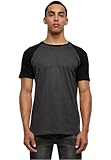 Urban Classics Herren Regular Fit T-Shirt Shaped Raglan Long Tee TB966, Gr. X-Large, Mehrfarbig (cha/blk 314)