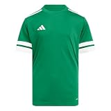 adidas Unisex Kinder SQUADRA25 Jersey Short Sleeve Kids, Team Green/White, 9-10 Y